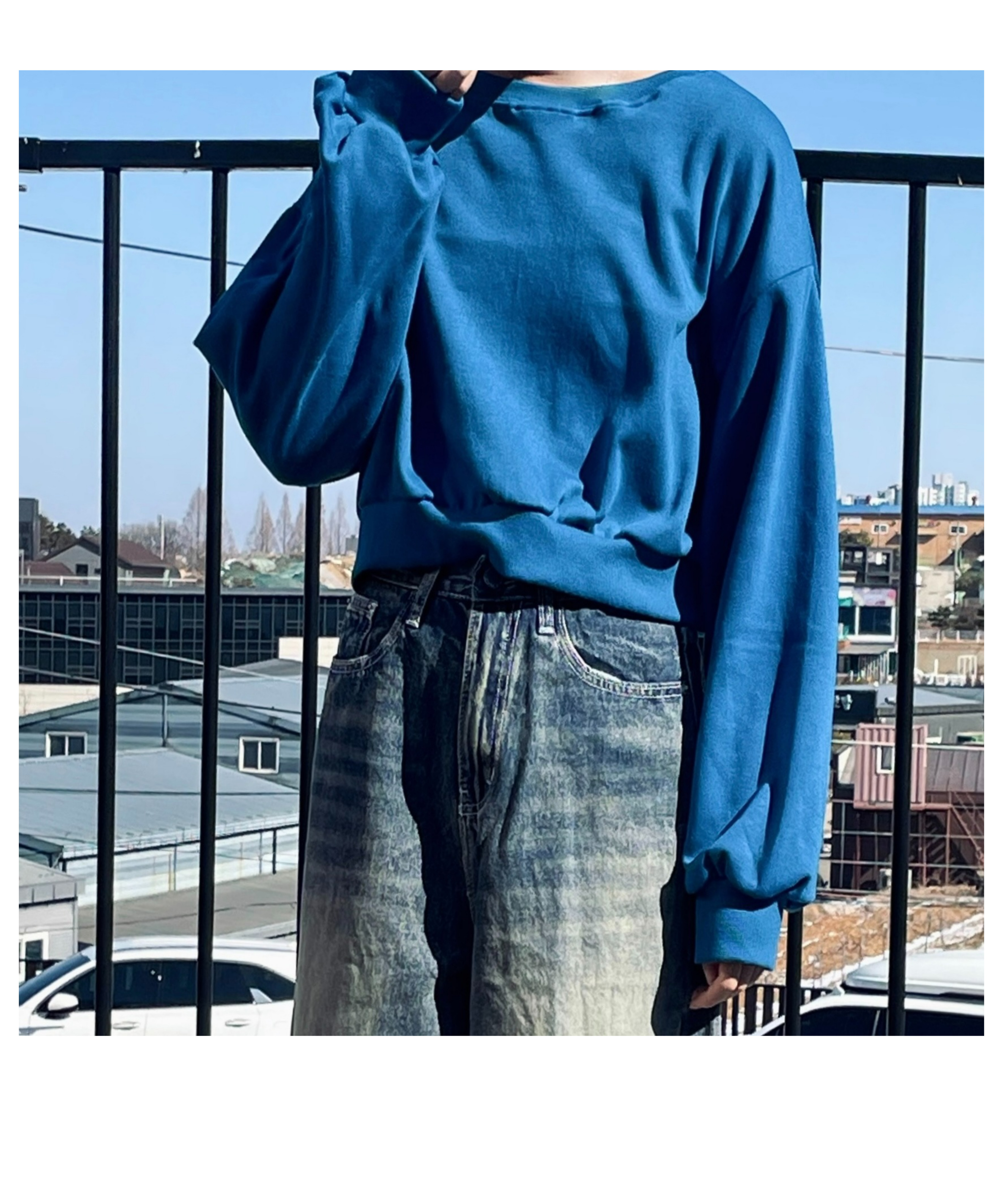 벌룬 크롭 MTM 맨투맨 캐주얼 트레이닝복 크롭 비비드컬러 신상